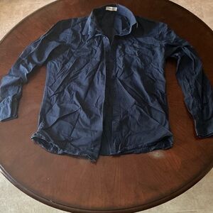 Men's Navy Blue Button Up Shirt